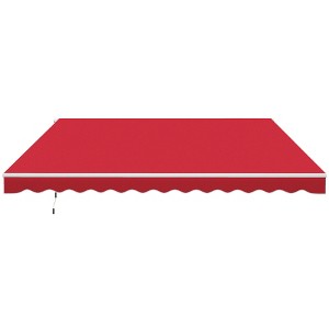 Anybear 12' x 10' Retractable Awning Patio Awnings, Sun Shade Shelter with Manual Crank Handle, for Deck, Balcony, Yard - 1 of 4