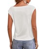 Imily Bela Womens Cap Sleeve Scoop Neck Casual Solid Color Basic T Shirt Blouses Tank Tops - 4 of 4