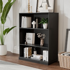 PexFix 41"x31"x16" Doorless Wood Bookshelf Storage Cabinet Bookcase&Office Cabinet for Kitchen Bedroom Entryway Living Room Dinning Room Black - 1 of 4