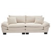 Akoasm Comfortable Velvet Double Sofa Bed with Pillows for Bedroom & Living Room-Beige - 3 of 4