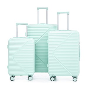 Cesicia 3 pcs/set in ABS Spinner Wheel Luggage (20"/24"/28") - 1 of 4