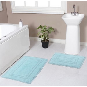 Casual Elegence Collection Cotton Reversible Tufted Set of 2 Bath Rug Set - Home Weavers - 1 of 4