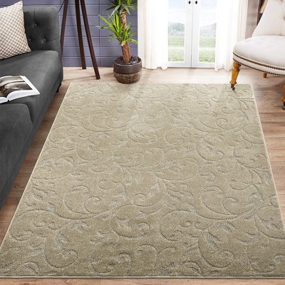 Shag Area Rug Floral Shaggy Rug Soft Thick Solid Carpet Boho Plush Fluffy High-Low Pile Rug