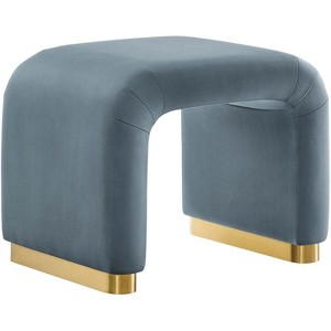 Modway Koda Performance Velvet Waterfall Stool - 1 of 2