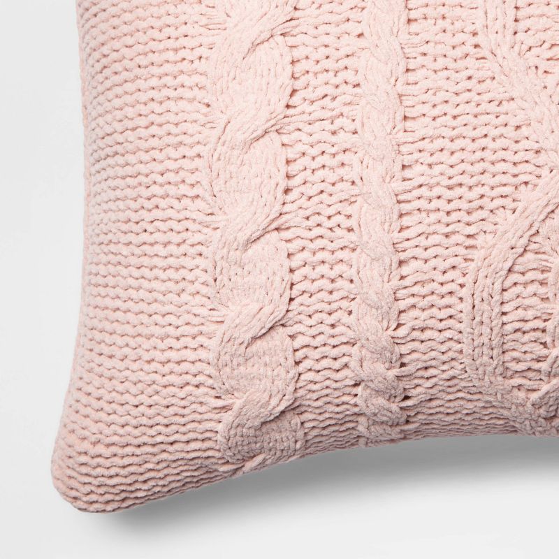 Oversized Cable Knit Chenille Throw Pillow - Threshold&#153;, 4 of 11
