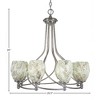 Toltec Lighting Capri 8 - Light Chandelier in  Brushed Nickel with 5" Natural Fusion Shade - 2 of 2