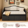 KTMBDW Wood Daybed with Trundle - Twin Size Day Bed with Two Pull Out Drawers, 400 lbs Capacity - Space Saving Daybed Couch for Bedroom - 4 of 4