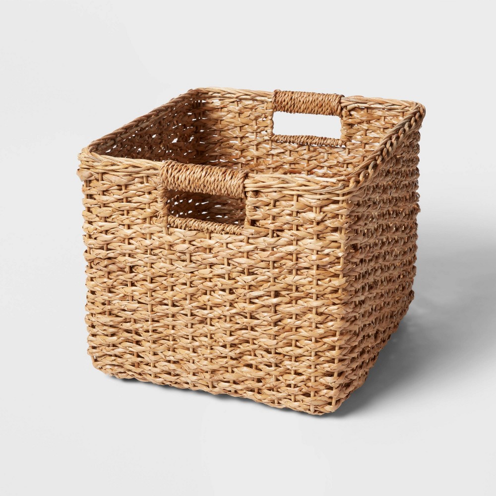 Photos - Other Decoration Large Braided Seagrass Crate - Brightroom™