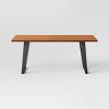 Rowan Mixed Material Rectangle Dining Table Natural Wood/Black Metal - Threshold™ - 3 of 4