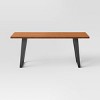 Rowan Mixed Material Rectangle Dining Table Natural Wood/Black Metal - Threshold™ - image 3 of 4