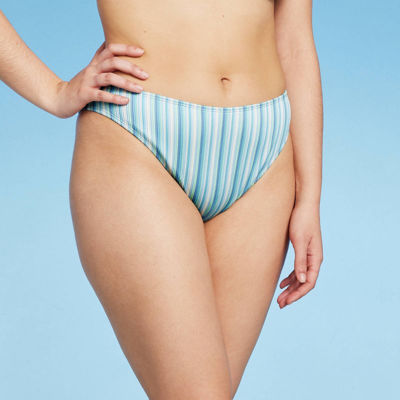 Women's Mid-Waist Extra High Leg Extra Cheeky Bikini Bottom - Wild Fable™, 5 of 12