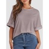 Oversized Tops for Women Summer T Shirts Workout Tees Short Sleeve Blouses Casual Tunic Tops - 2 of 4