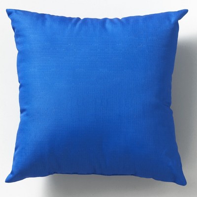 Lakeside Decorative Blue Slub Throw Pillow with Sewn Seam - 16" sq. Furniture Accent