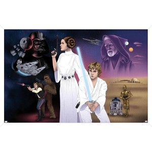 Trends International Star Wars: A New Hope By Erin Gallagher Framed Wall Poster Prints - 1 of 4