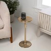 JONATHAN Y Lulu 19.5" Art Deco Classic Pedestal Round Metal Drink Table & Decorative End Table - 2 of 4