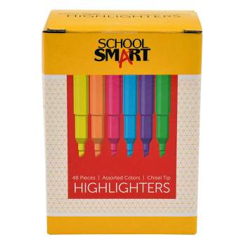 School Smart Watercolor Paint Brushes, Short Handle, Size 8, Set of 12