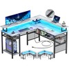 Aheaplus L Shape Computer Desk Reversible Gaming Desk with Charge Station and LED Light - 2 of 4