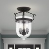 Livex Lighting Jefferson 3 - Light Flush Mount in  Black - 3 of 4