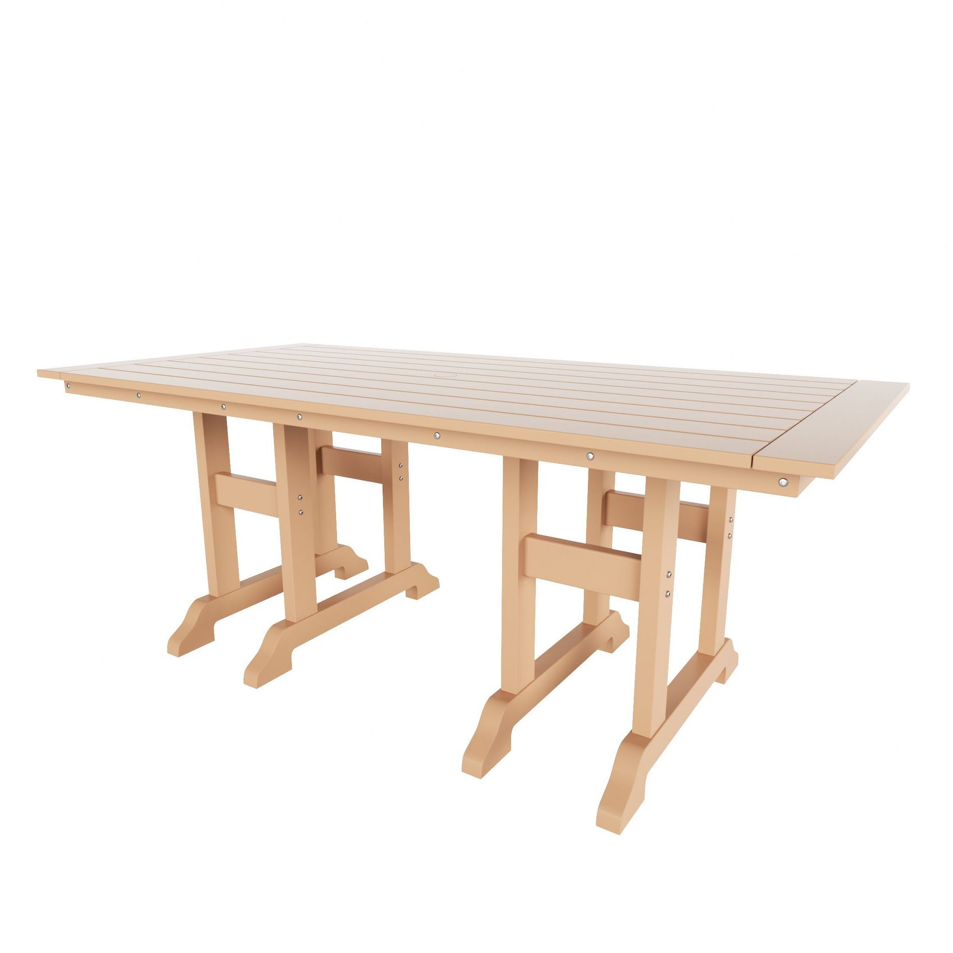 WestinTrends 71" Outdoor Patio Dining Table, Teak