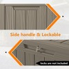 Okak 80 Gallon All Weather Resin Deck Box, Woodgrain Patten Outdoor Storage Bench with Lockable Lid for Outdoor Cushions, Garden Tools - 4 of 4
