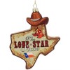 Kurt Adler State of Texas Outline Hanging Glass Christmas Ornament - 3 of 3