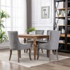 NicBex Vintage Neutrally Toned Thickened Dining Chairs with Bronze Nail Head,Modern Style Upholstered Accent Chairs for Living Room,Set of 2 - 3 of 4