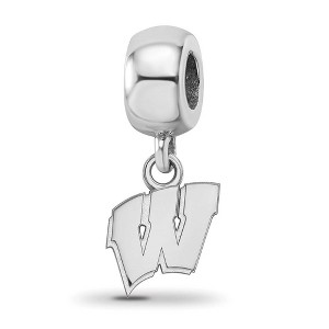 Black Bow Jewelry Sterling Silver Wisconsin Badgers NCAA Bead Charm - 1 of 4