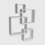
25.5" x 17.75" Intersecting Cube Wall Shelf - Danya B.
