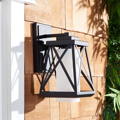 Braith Black Geometric Outdoor Wall Sconce Set