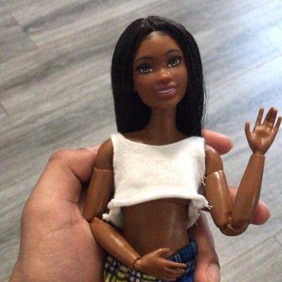 Barbie Made To Move Brunette Fashion Doll With Curvy Body, Removable Top &  Pants, 22 Bendable Joints (target Exclusive) : Target