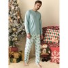 cheibear Christmas Tree Long Sleeve Tops with Pants Lounge Family Sleepwear Pajama Sets Green - 3 of 4
