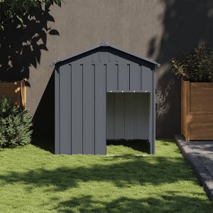 vidaXL Dog House Anthracite Galvanized steel 46.1 x 40.6 x 48.4 in Locks - 1 of 4