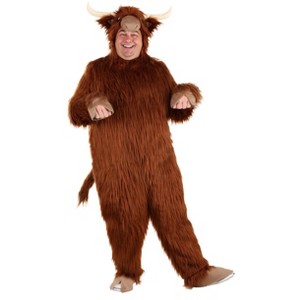 HalloweenCostumes.com 2X  Plus Size Highland Cow Costume for Adult's, Brown - 1 of 2