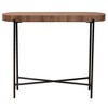 Baxton Studio Savion Modern Industrial Walnut Brown Finished Wood and Black Metal Console Table - 3 of 4
