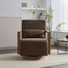 Okak Accent Chairs for Bedroom, 30.3"W Swivel Modern Upholstered Accent Chair with Solid Wood Armrests and 360 Degree Comfy Lounge Reading Chair - 2 of 4