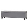 Ridstar 51.25 in. W Modern Rectangle Ottoman Bench with Storage Space For Entryway, Living Room & Bedroom-Grey - 2 of 4