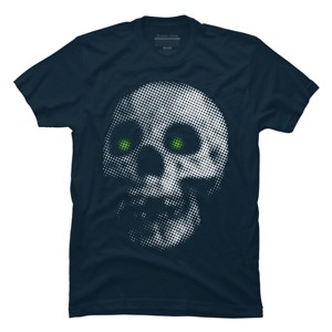 Men's Design By Humans Giant Halloween Skull By robotface T-Shirt - 1 of 4