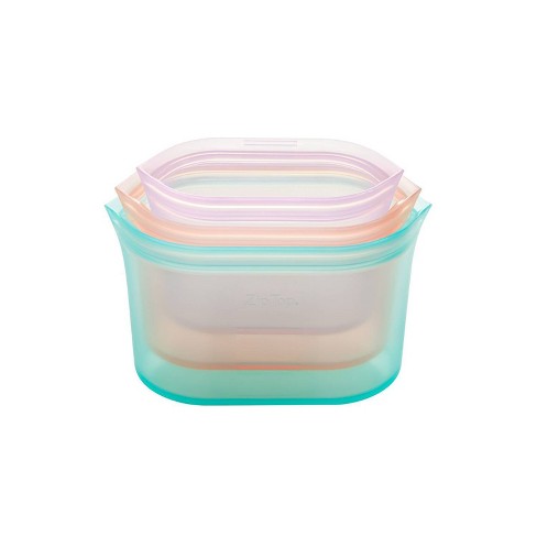 Zip Top Reusable Food Storage Containers - Full Set - Peach - Made in the  USA!