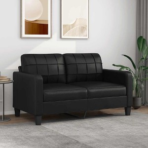 2-seater Sofa Black Faux leather, metal, foam 2-seater Durable - 1 of 4