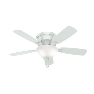 48" LED Low Profile Ceiling Fan (Includes Energy Efficient Light Bulb) White - Hunter