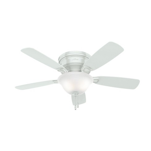 48 Led Low Profile Ceiling Fan Includes Energy Efficient Light Bulb White Hunter Target - What Size Bulb For Hunter Ceiling Fan