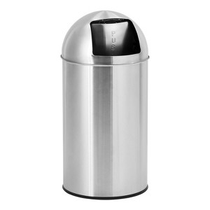 Trash Can, Garbage Can with Push Lid, Heavy Duty Stainless Steel Waste Bin with Removable Inner Bucket, Outdoor Trash Bin for Commercial Use - 1 of 4