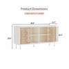 58" Sideboard Buffet Cabinet, Coffee Bar Cabinet with Sliding Door, Entryway Console Table TV Stand, Kitchen Pantry Storage Cabinet for Living Room - 3 of 4