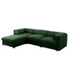 CAVINAS Modern Sectional Sofa with 3 Seats and 1 Ottoman,Convertible Modular Couch with Under-Sofa Storage,Couch for Living Room,2x Corner,Green - 2 of 4
