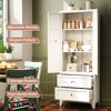 Bella Depot 72'' Pantry Cabinett with 2 Drawers, Freestanding Kitchen Storage Cabinet with Adjustable Shelves - 2 of 4