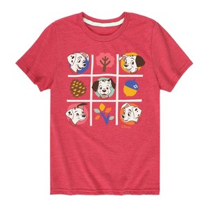Boys' - 101 Dalmatians - Tic Tac Toe Grid of Puppies Short Sleeve Graphic T-Shirt - 1 of 4