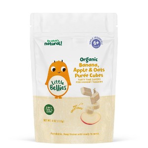 Little Bellies Organic Frozen Banana Apple and Oat Baby Food Purée Cubes - 4oz - 1 of 4