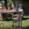 VEVOR Outdoor Pizza Oven, 12" Pellet Fire Ovens, 2-Layer Pizza Oven Wood Fired, Wood Burning Outdoor Pizza-Oven with 2 Removable Wheels, Black - 2 of 4