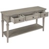 YOOCOZZ Solid Wood Easy Assembly Classic Retro Console Table with Open Style Bottom Shelf and Three Top Drawers - 3 of 4