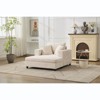 CIPACHO Deep Gray Chaise Lounge (Ottoman + Pillows) Upholstered Sofa Bed Armchair (Living Room/Bedroom) - 3 of 4